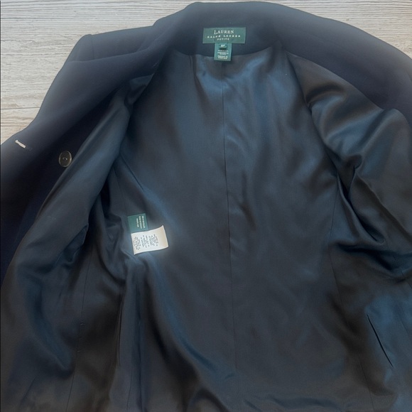 Lauren Ralph Lauren Navy Double Breasted Wool Captain Blazer Gold Buttons 6P - Picture 9 of 14
